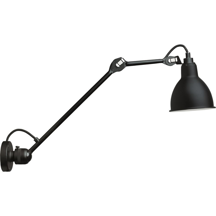 Lampe Gras No 304 L40 Væglampe, sort Sort