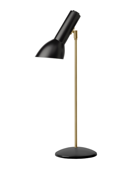 Oblique Bordlampe Messing, sort mat Sort