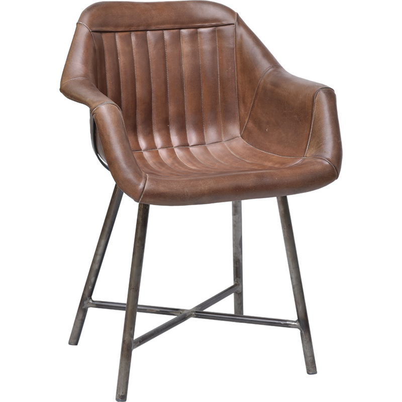 Cool Loungestol m. armlæn Brun