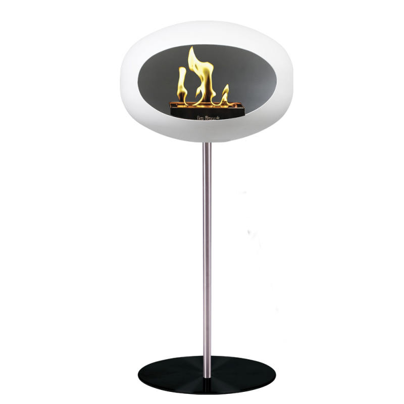 Biopejs - Ground Steel Hvid - Sort fod Hvid