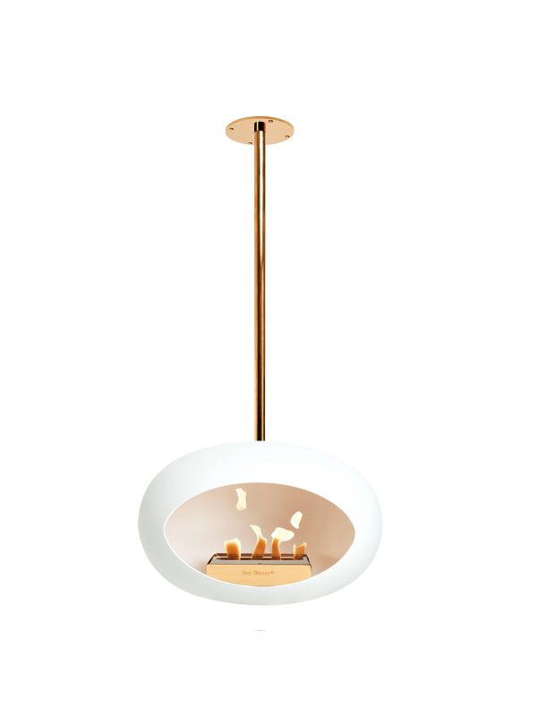 Hvid lofthængt biopejs - Sky - 120cm - Rose Gold Hvid