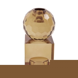 Lysestage brun Crystal Art - medium