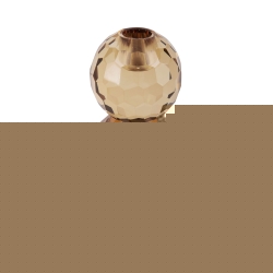 Lysestage Crystal Art brun - large