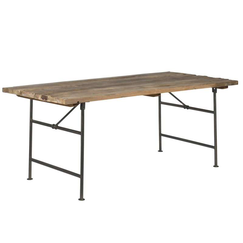 Unika Spisebord m/metalstel Natur