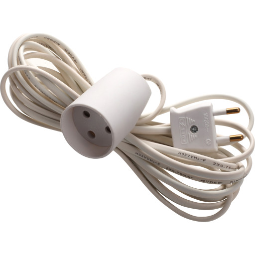 10 stk FORLÆNGERLEDNING U/J 5M GRÅ