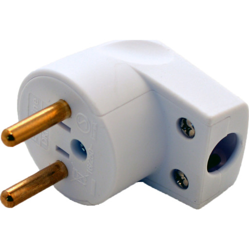 10 stk Hvide Rund Vinkel Stikpropper U/J - Tilbud!