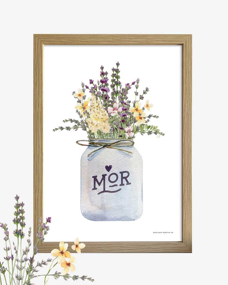 Plakat, buket med vilde blomster