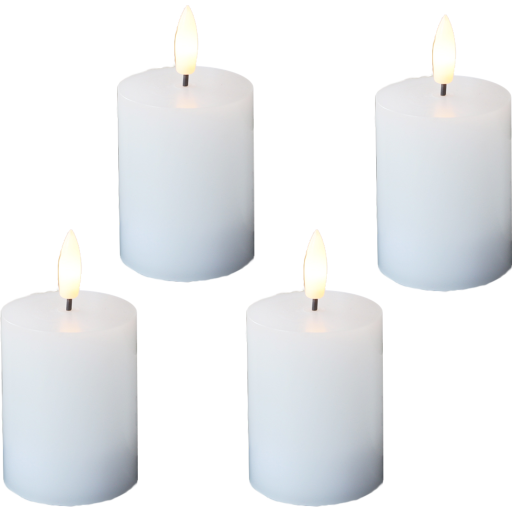 8 stk Veli Line LED bloklys, hvid, 4 stk