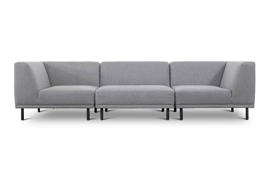Paris | 3 - personers sofa (tre moduler) Lysegrå