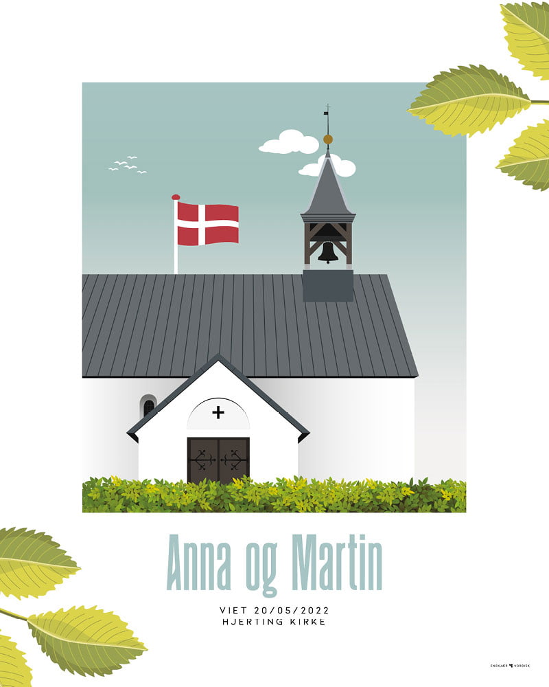 Hjerting Kirke - Personlig plakat til design selv
