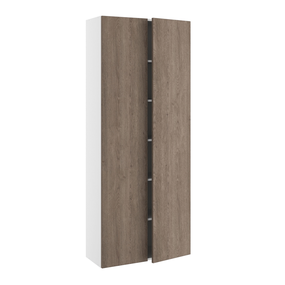 80 cm bredt højskab med 5 hylder
