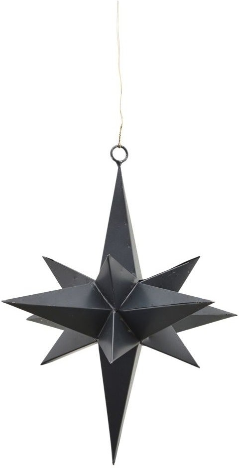 3 Dimensional, Ornament, sort, 19 cm Sort