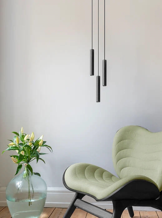 Chimes Cluster 3 klyngependel, sort eg Sort