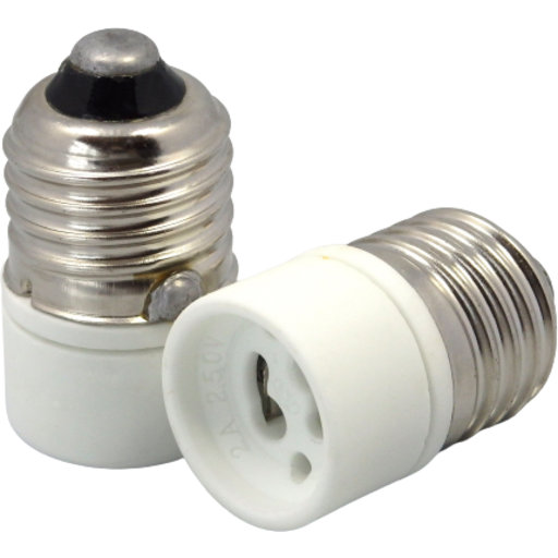 Fatningsomformer E27 til GU10 - TBI Tilbehør på tilbud!