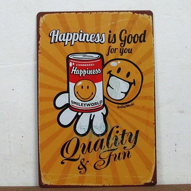 Emaljeskilt Happiness is good for you