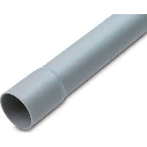 21 meter PLASTRØR 40MM M/MUFFE 320N GRÅ