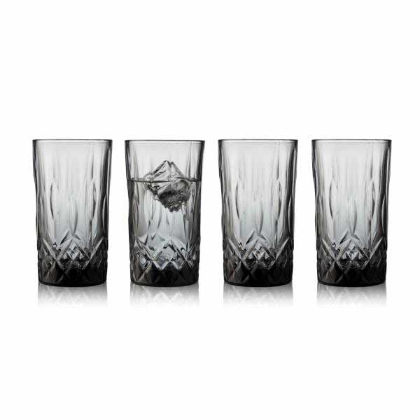 Lyngby Sorrento Highball Glas 4 stk. - Smoke