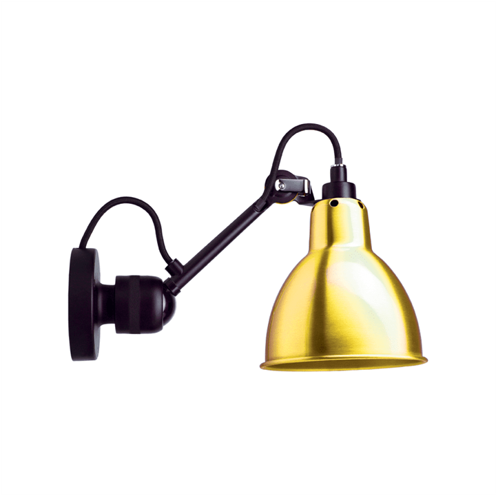Lampe Gras No 304 Væglampe, sort/messing Sort