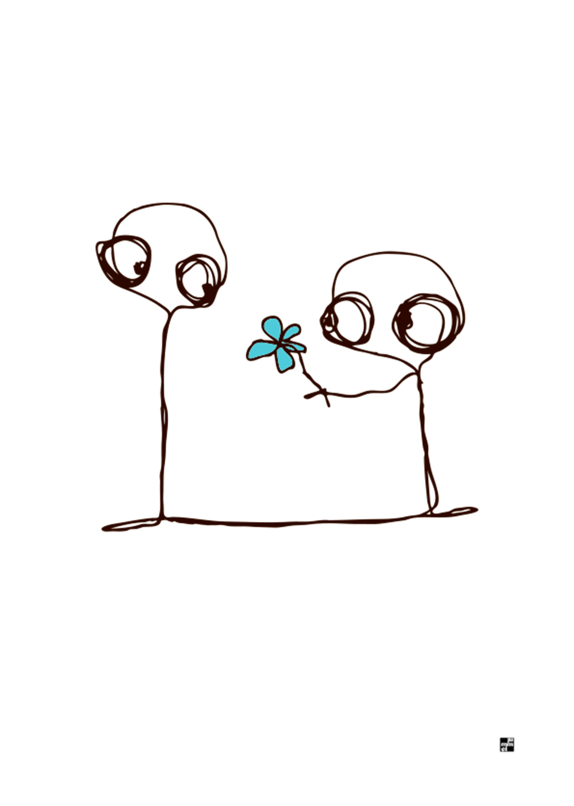 Bl? blomst af jummel designstudio