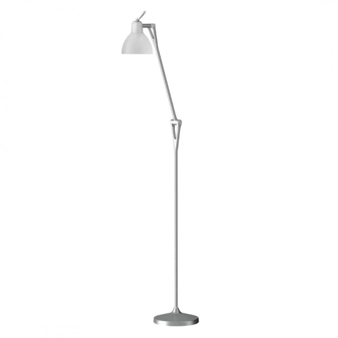 Luxy F1 Gulvlampe Alu/Mat Hvid Skærm - Rotaliana Alu / Silver unisex