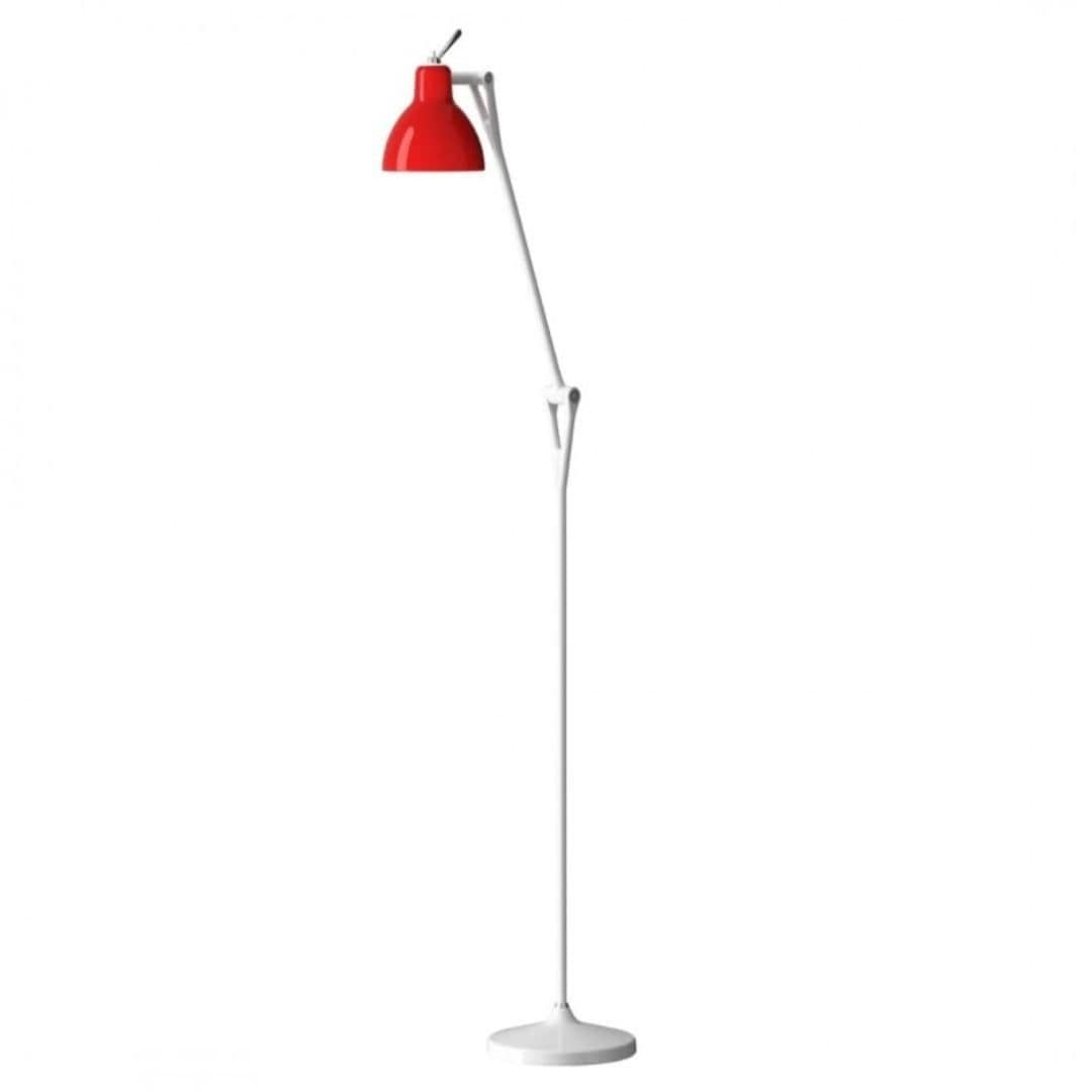 Luxy F1 Gulvlampe Mat Hvid/Blank Rød Skærm - Rotaliana Hvid unisex