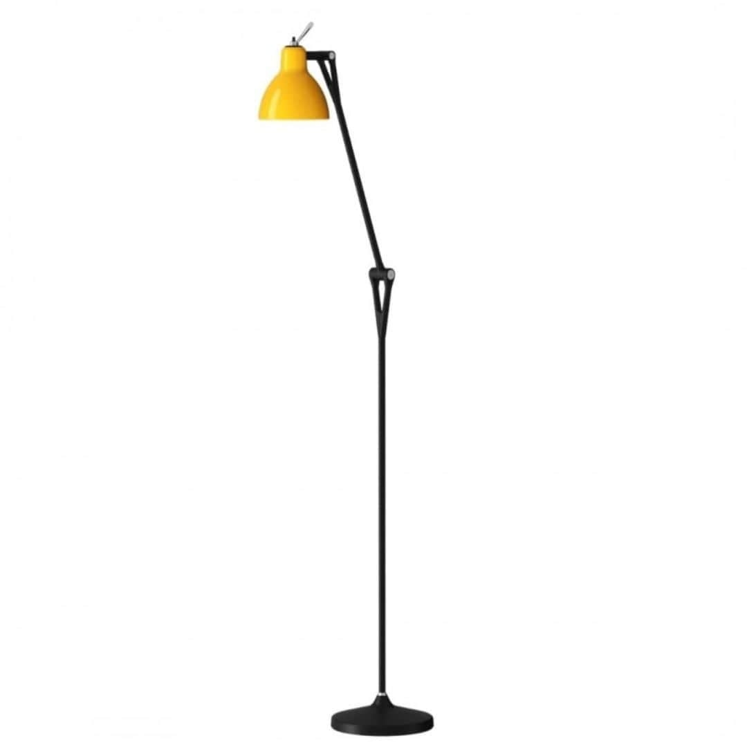 Luxy F1 Gulvlampe Mat Sort/Blank Gul Skærm - Rotaliana Sort unisex