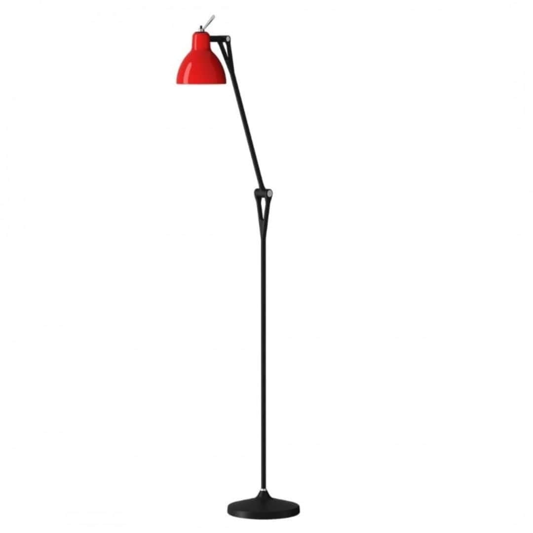 Luxy F1 Gulvlampe Mat Sort/Blank Rød Skærm - Rotaliana Sort unisex