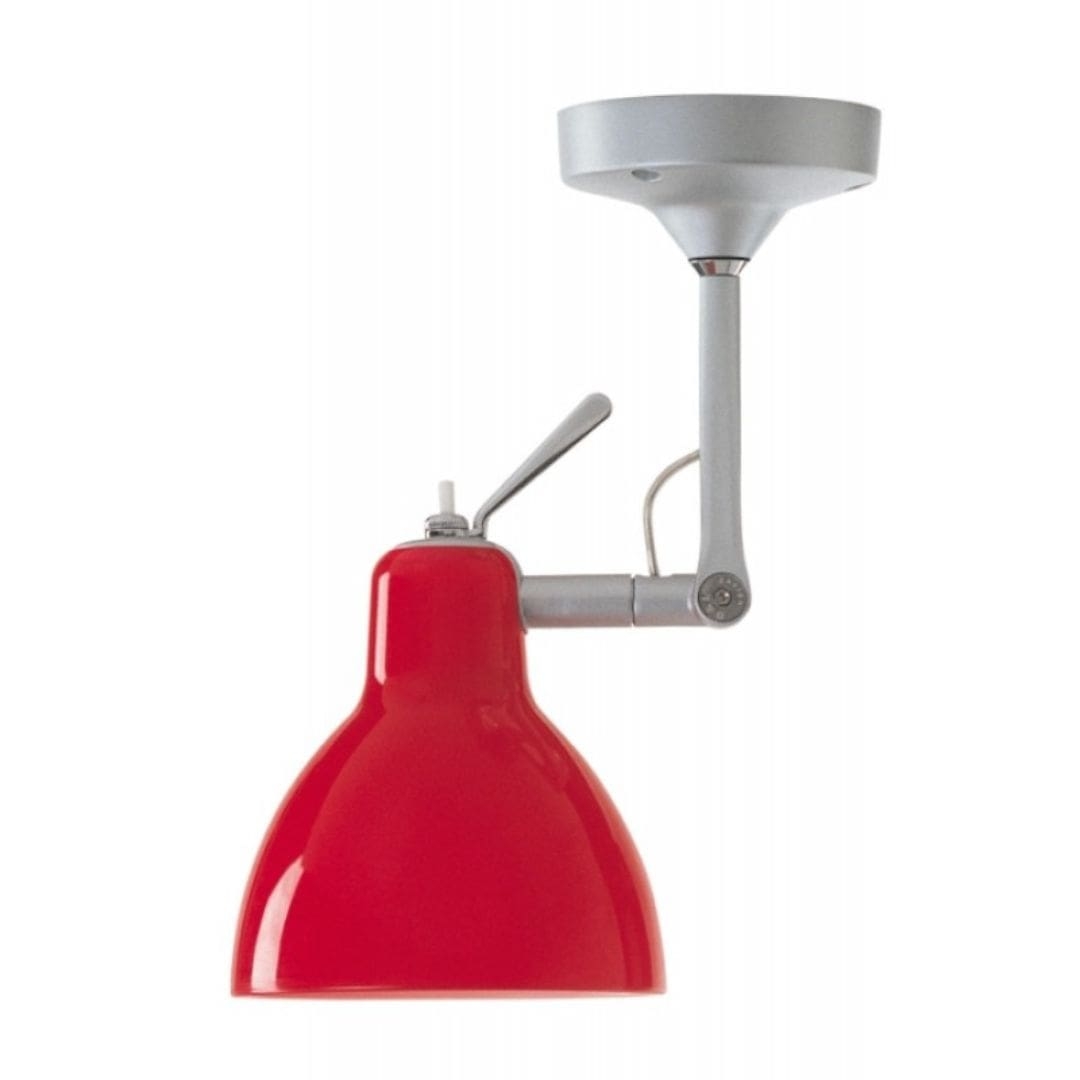 Luxy H0 Væg- og Loftlampe Alu/Blank Rød Skærm - Rotaliana Alu / Silver unisex