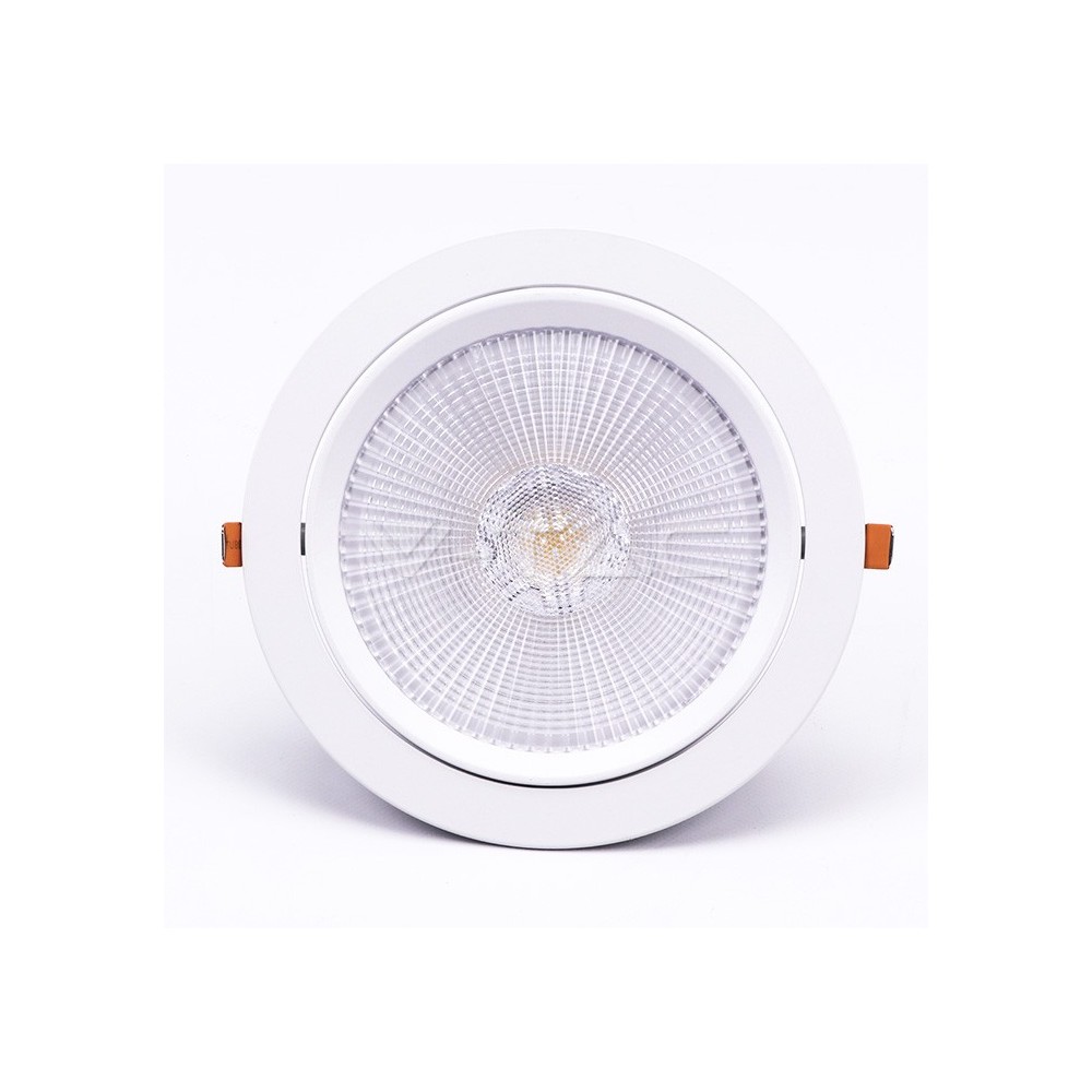 V-Tac 30W LED spotlight - Hul: Ø19,5 cm, Mål: Ø22,5 cm, 3 cm høj, Samsung LED chip, 230V - Dæmpbar : Ikke dæmpbar, Kulør : Kold