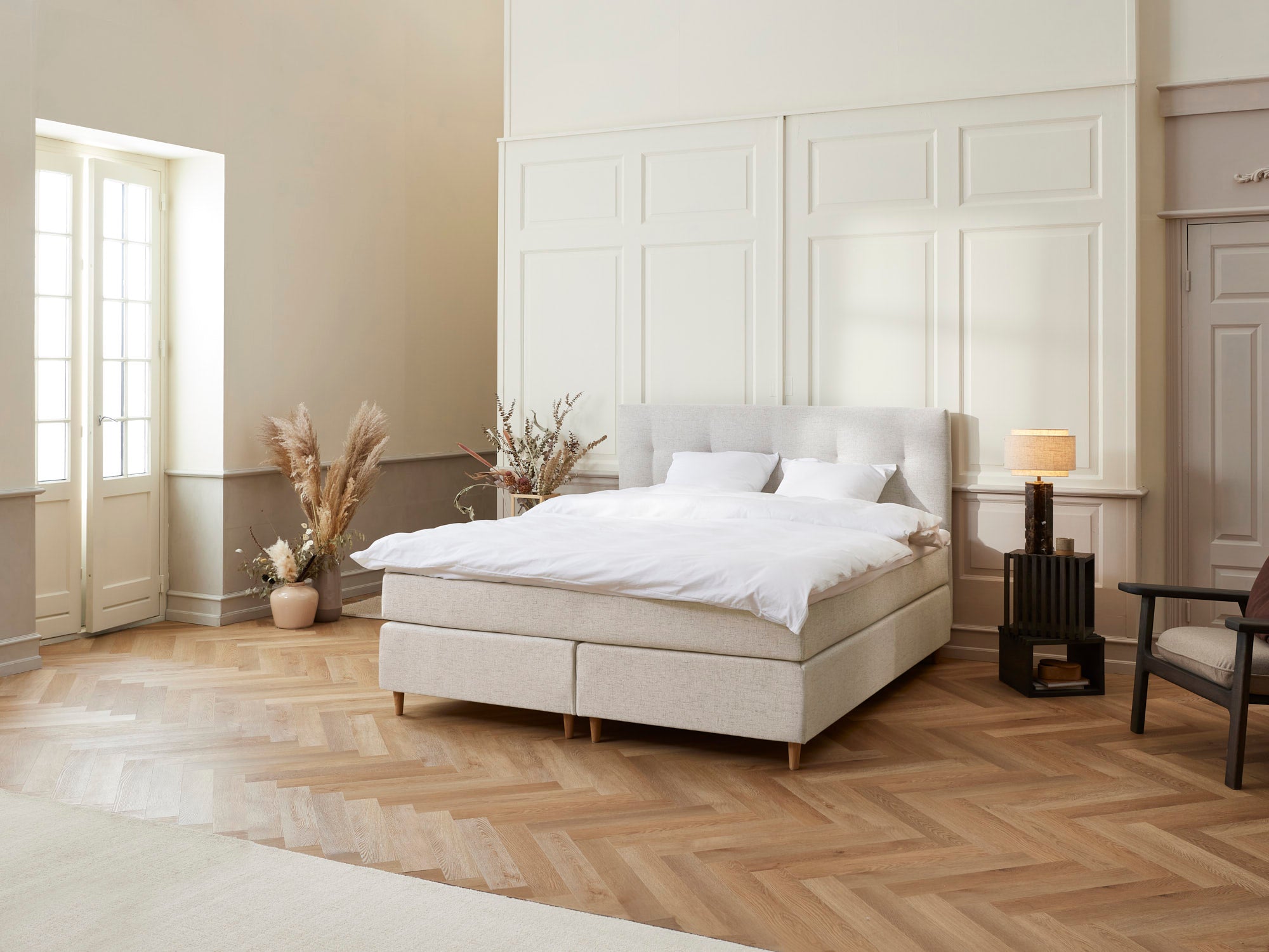 Krone - Platin | Kontinental (Sand) 210x210 cm.