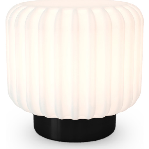 Genopladelig gulvlampe fra Atelier Pierre, H29 cm, sort