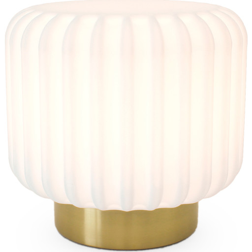 Genopladelig gulvlampe i guld fra Atelier Pierre Dentelles