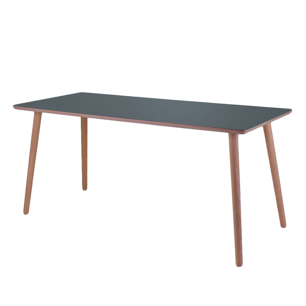 Specialvare: Pewter linoleum skrivebord 140x85 cm/ højde 78 cm