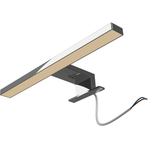 Sanibell Basicline spejllampe i krom - perfekt til badeværelset!