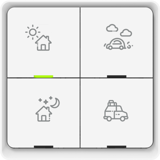 SWS-IZ Smart vægkontakt som nemt kan skifte imellem instillinger