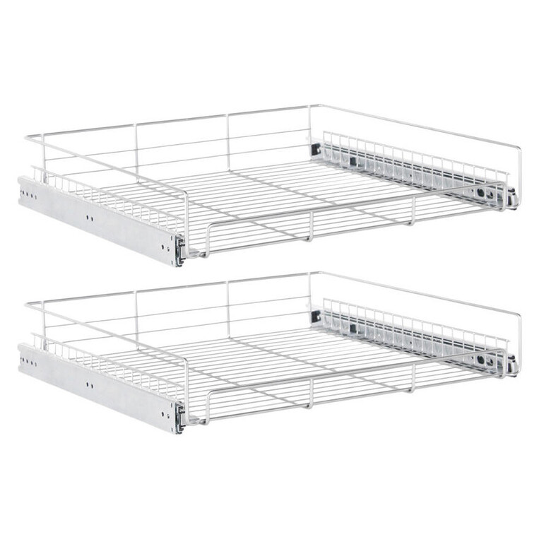 2 stk. lave trådkurve/gryderiste til skab