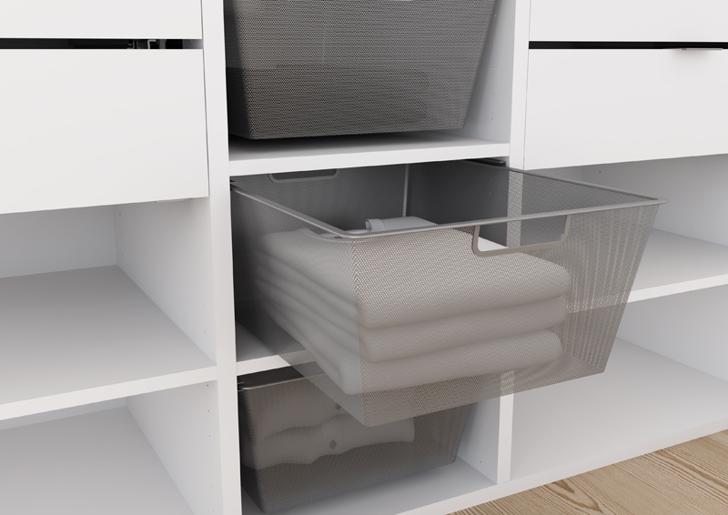 Kitchn Elan Mesh kurv - 36,8 x 48 cm - Grå - Højde 18,5 cm