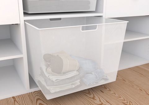 Kitchn Elan Vasketøjskurv - Høj 56,8 x 48 cm. - Hvid - Højde 40 cm