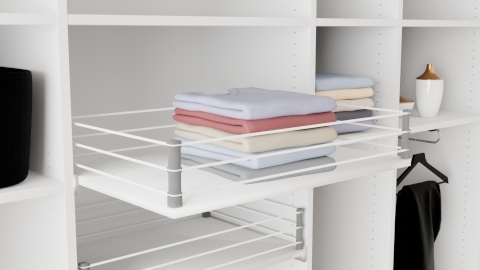 Kitchn Elan Omkredsgitter - 76,8 x 48 cm. - Hvid - Højde 16 cm