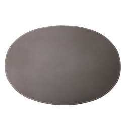 Dækkeserviet oval i læder - elefant - 6 stk