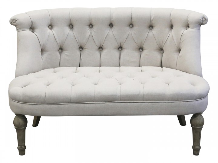 CHIC ANTIQUE HØRSTOF SOFA / 2 PERS - 110