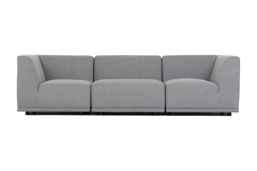 New York | 3-personers modulsofa Lysegrå