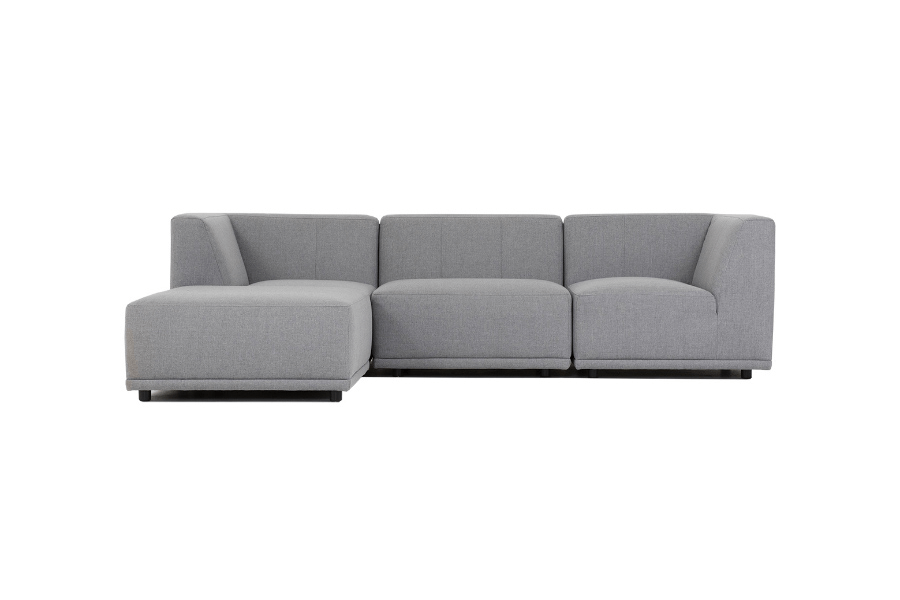New York | Chaiselongsofa (fire moduler) Lysegrå