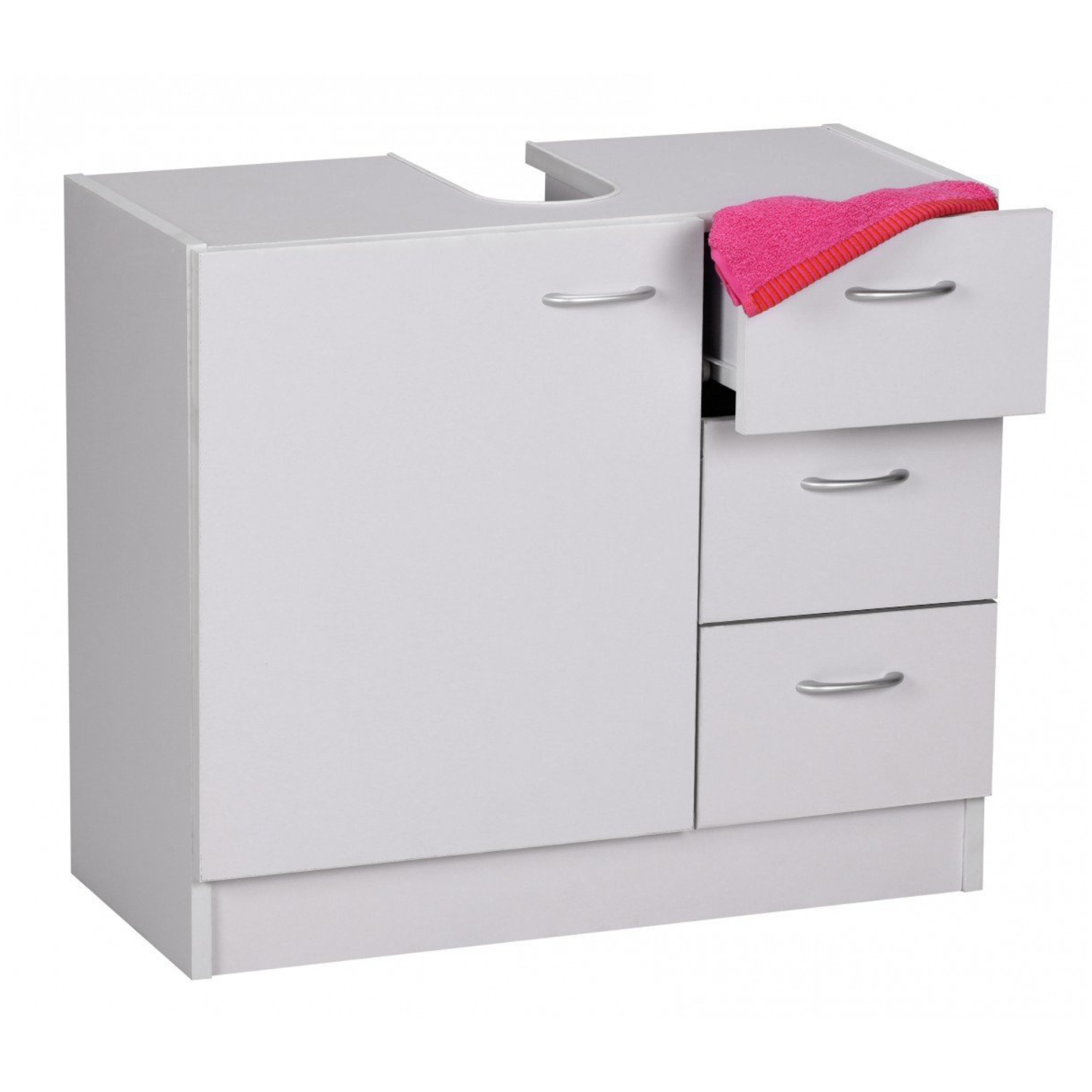 Badeværelsesskab med plads til håndvask, 54 X 63 X 30 Cm Hvid