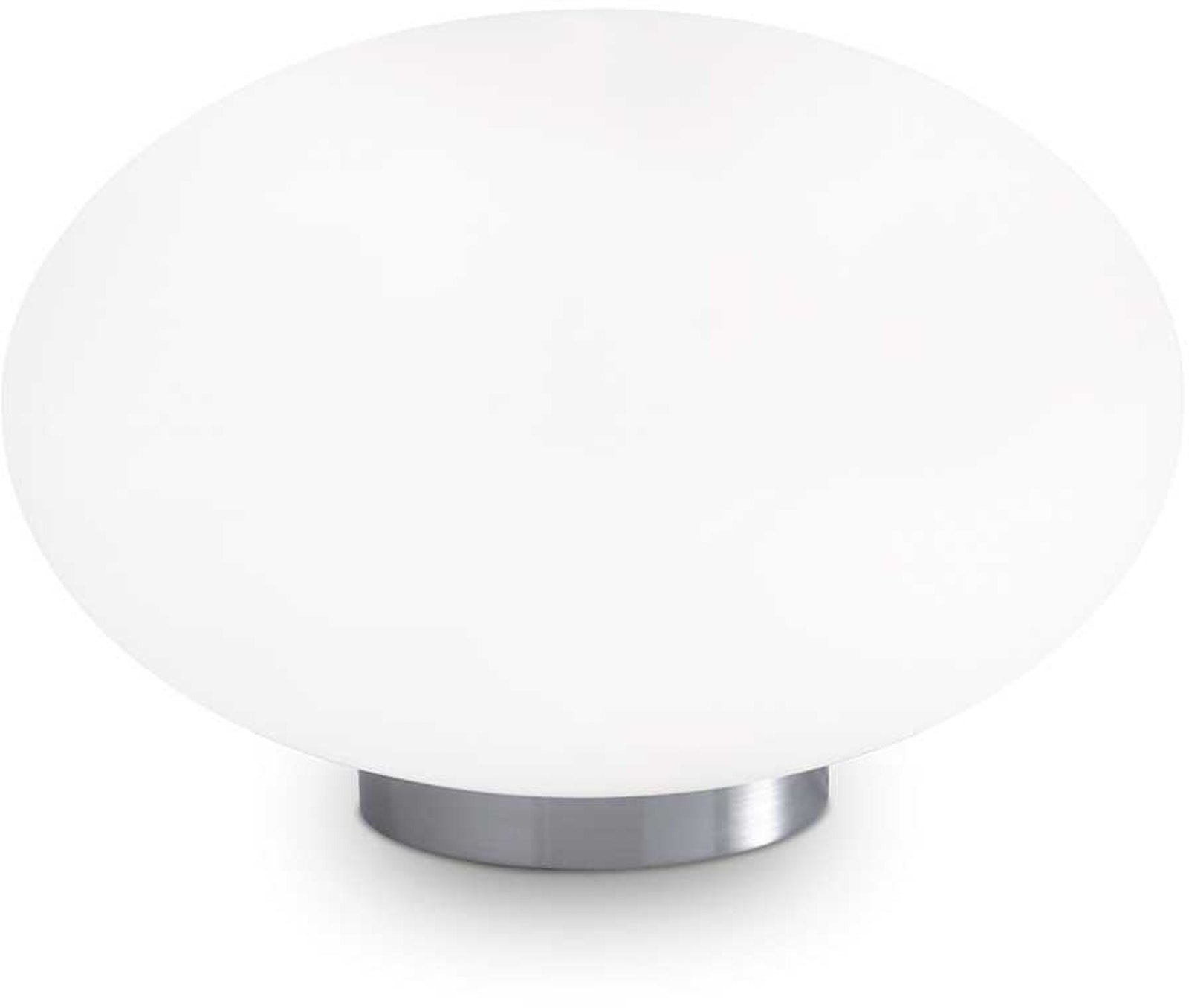 Bordlampe Ideal Lux Candy Ø25 H18 cm hvid/krom syreæts glas-diffusor Hvid/Krom