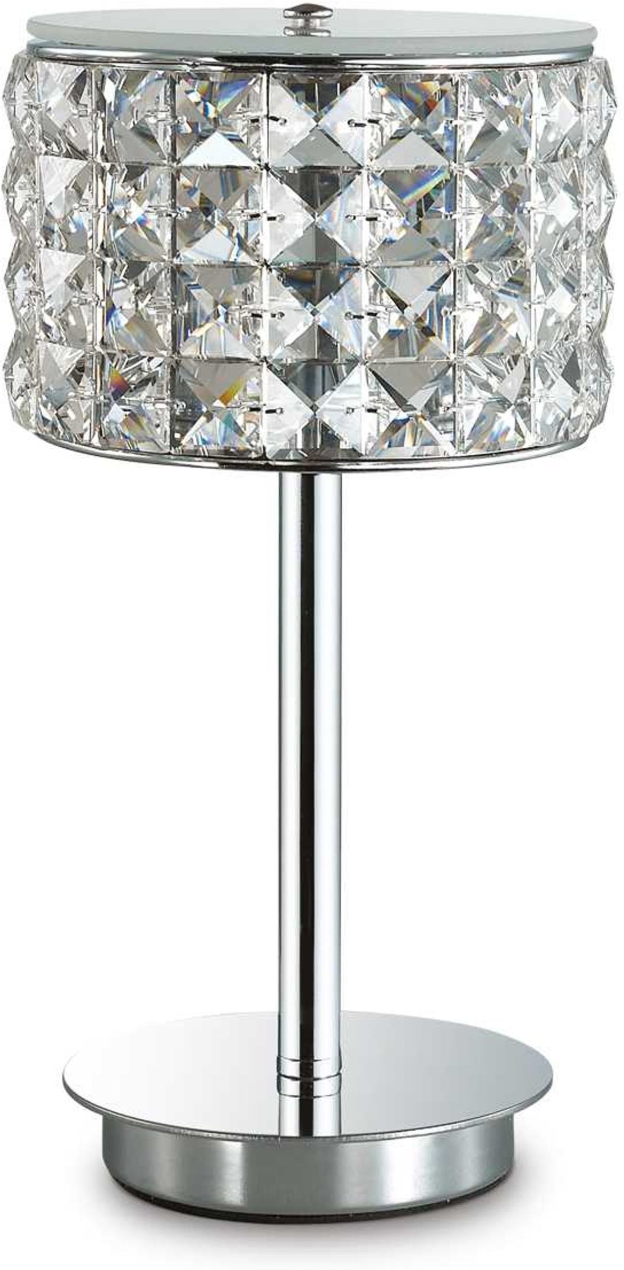 Bordlampe Ideal Lux Roma Hvid/Krom Ø15Ã28 cm med G9-pære 3000 K Hvid/Krom