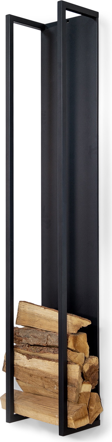 Brændestativ Spinder Design Cubic vedstativ sortlakeret stål H167Ã30Ã24 cm Sort