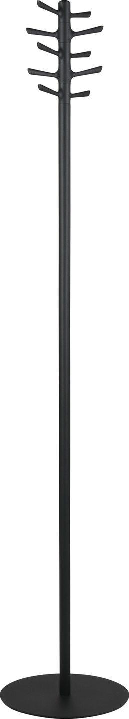 Fritstående knagerække Spinder Design Pull  -  stumtjener i sort pulverlakeret stål Ø35 cm Sort