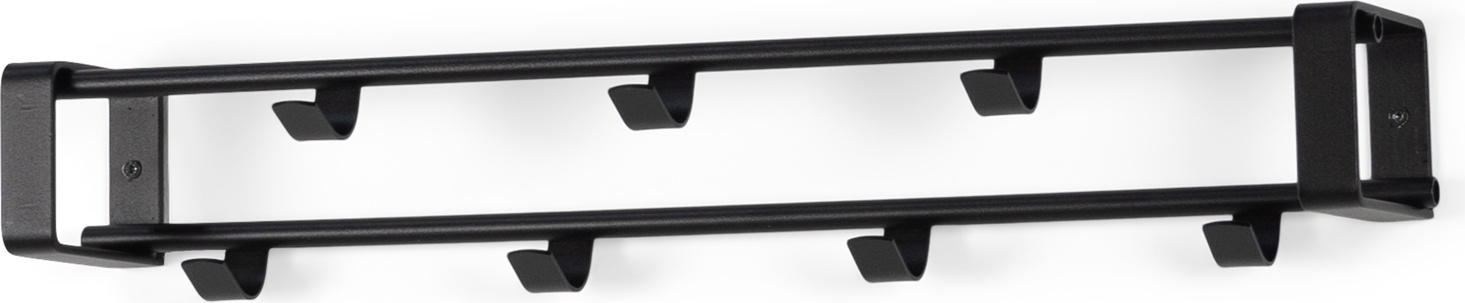 Entréknagerække Spinder Design Rex  -  sortlakeret stål, 7 kroge, 60x11,5 cm Sort