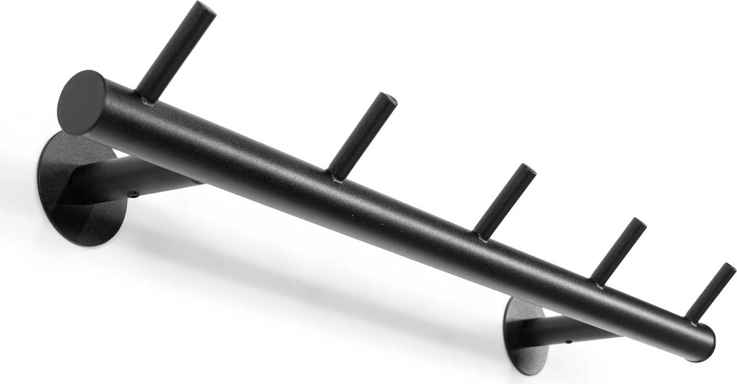 5-krogs knagerække Spinder Design Odin mat sort stål 55Ã13Ã8 cm Sort